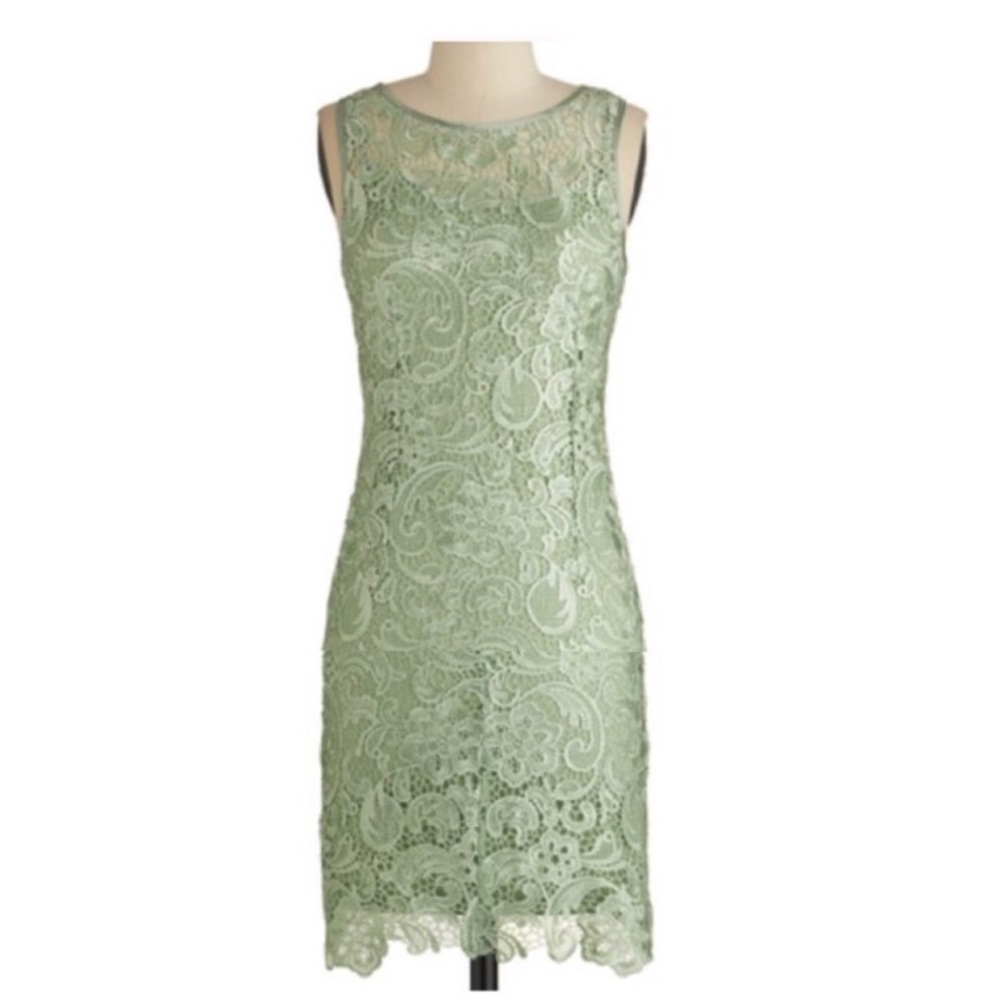 fun 2 fun Mint Green Lace Shift Mini Dress